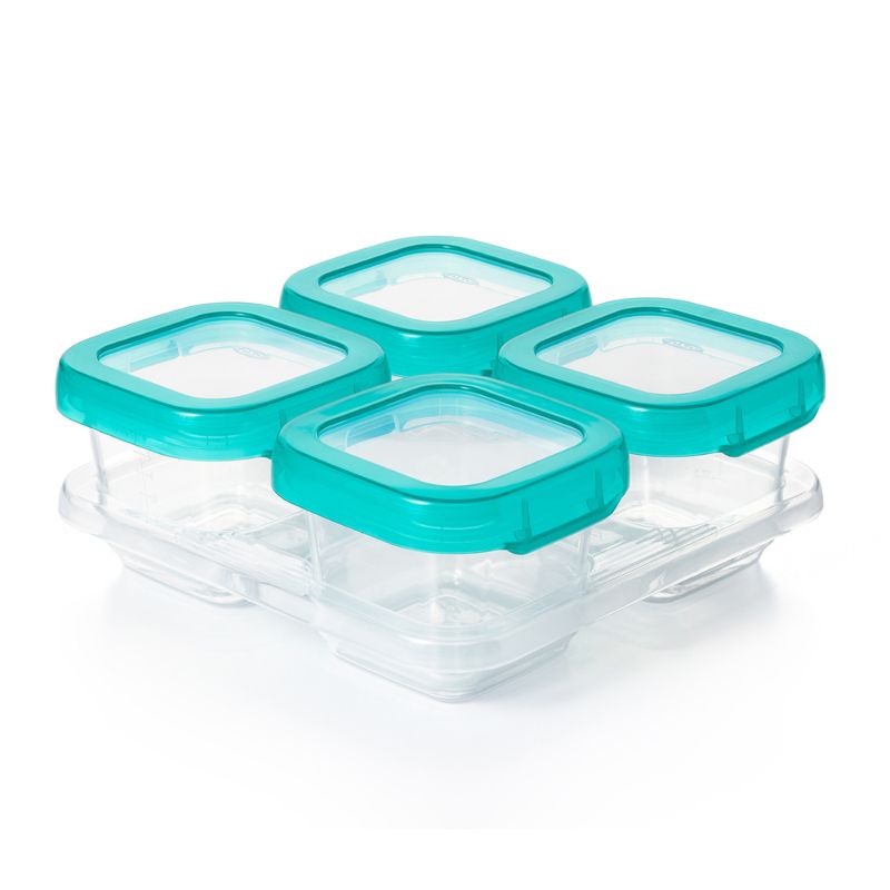 baby-fair OXO TOT Baby Blocks Freezer Storage Containers 6oz - Teal