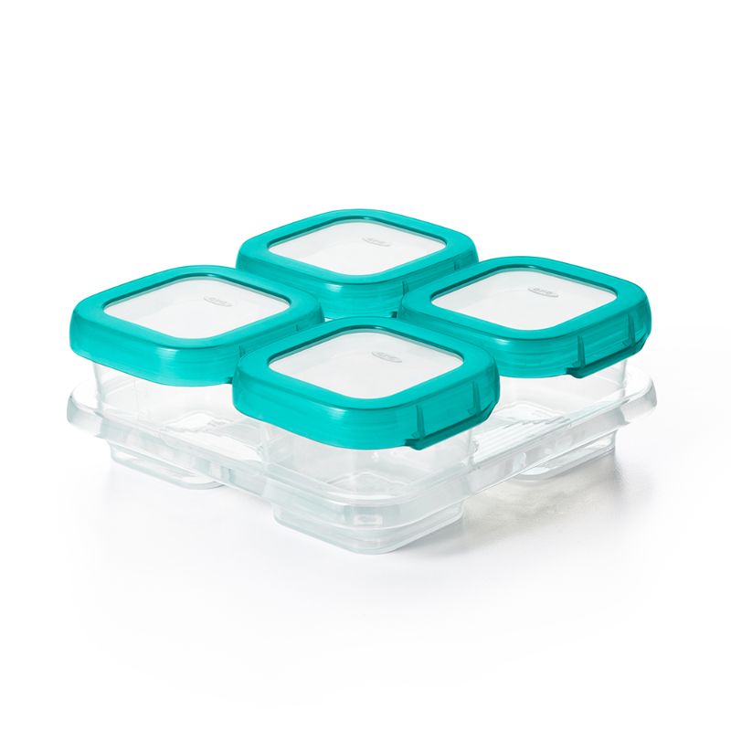 OXO TOT Baby Blocks Freezer Storage Containers 4oz - Teal