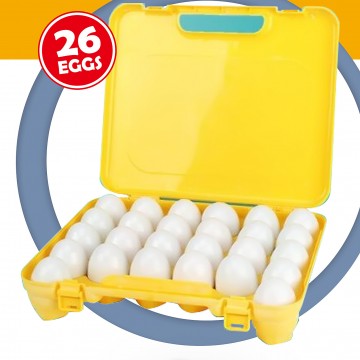 Lucky Baby Montessori Educative Matching 26pcs Eggs for Kids with Yellow Holder - Alphabet
