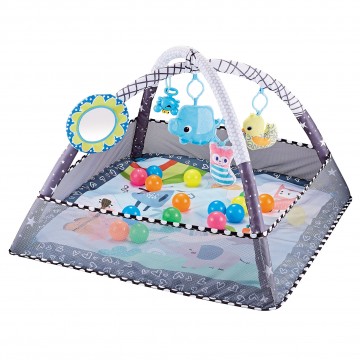 Lucky Baby 2in1 Ocean Activity Playgym with Ocean Balls (20pcs) + Mat (79 x 79cm) + Toy Bar (52cm)