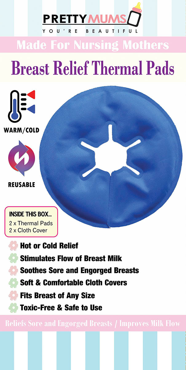 PrettyMums  Breast Thermal Relief Gel Pads (Blue/Pink)