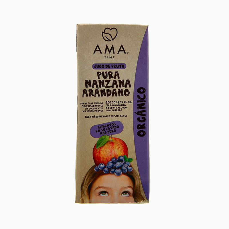 AMA Time Organic Blueberry and Apple Juice 200ml - Bundle of 2