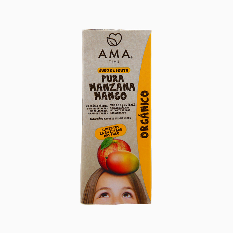 AMA Time Organic Mango and Apple Juice 200ml - Bundle of 2