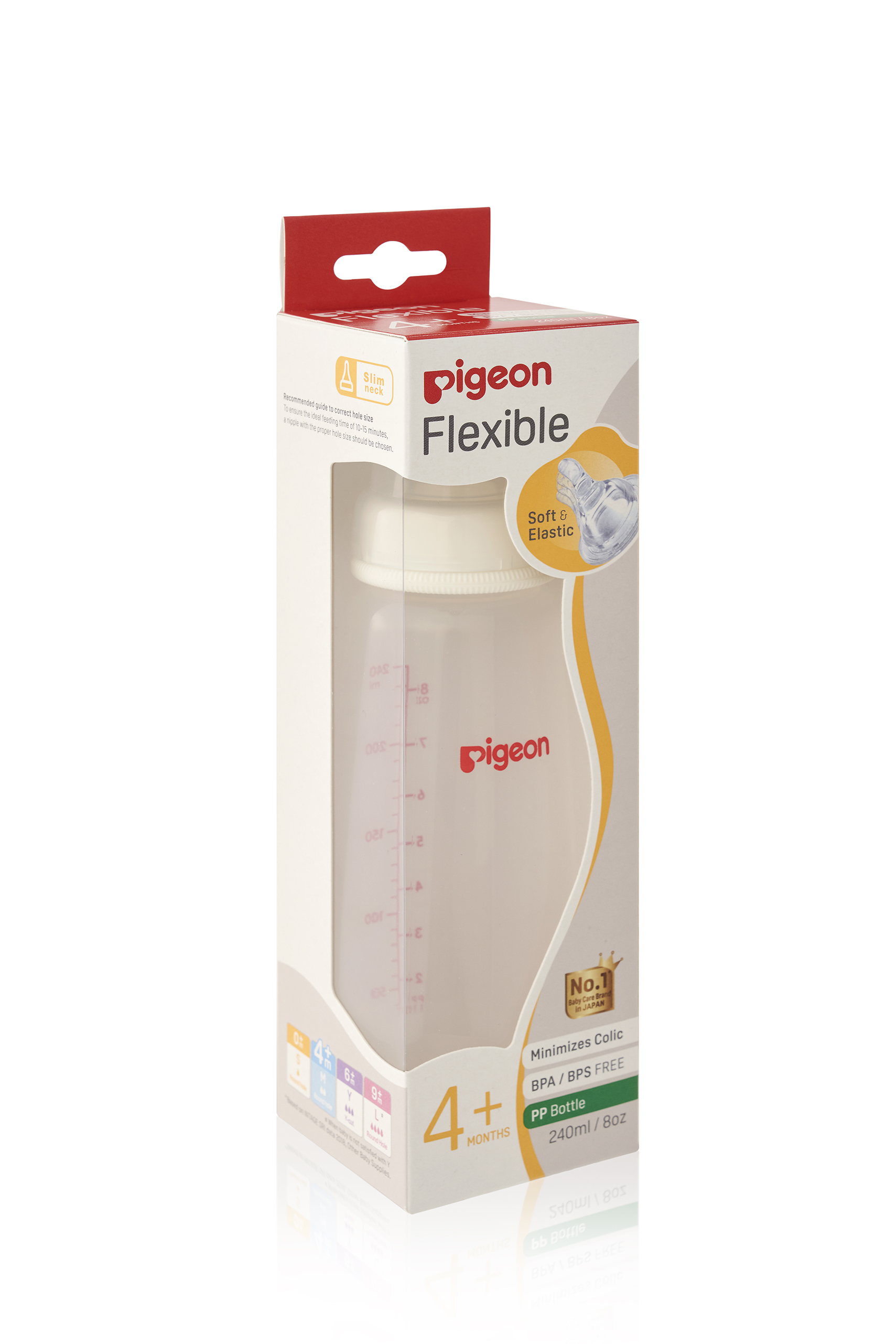 Pigeon Flexible Nursing Bottle KPP 240ml (M) (PG-79214)