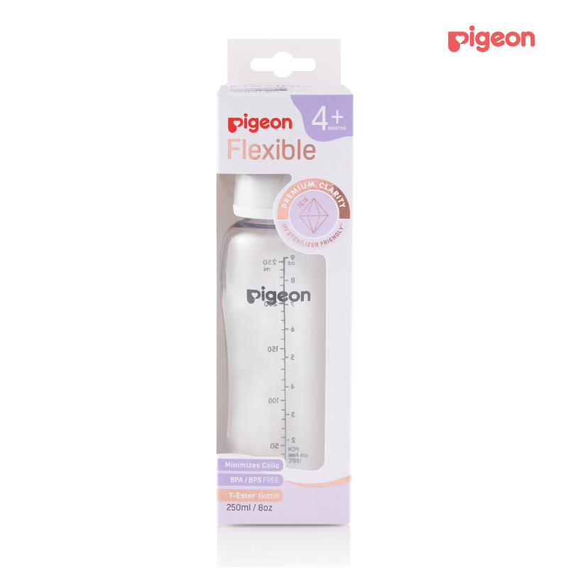Pigeon Flexible Nursing Bottle T-Ester 250ml Logo (EN) (PG-79489)