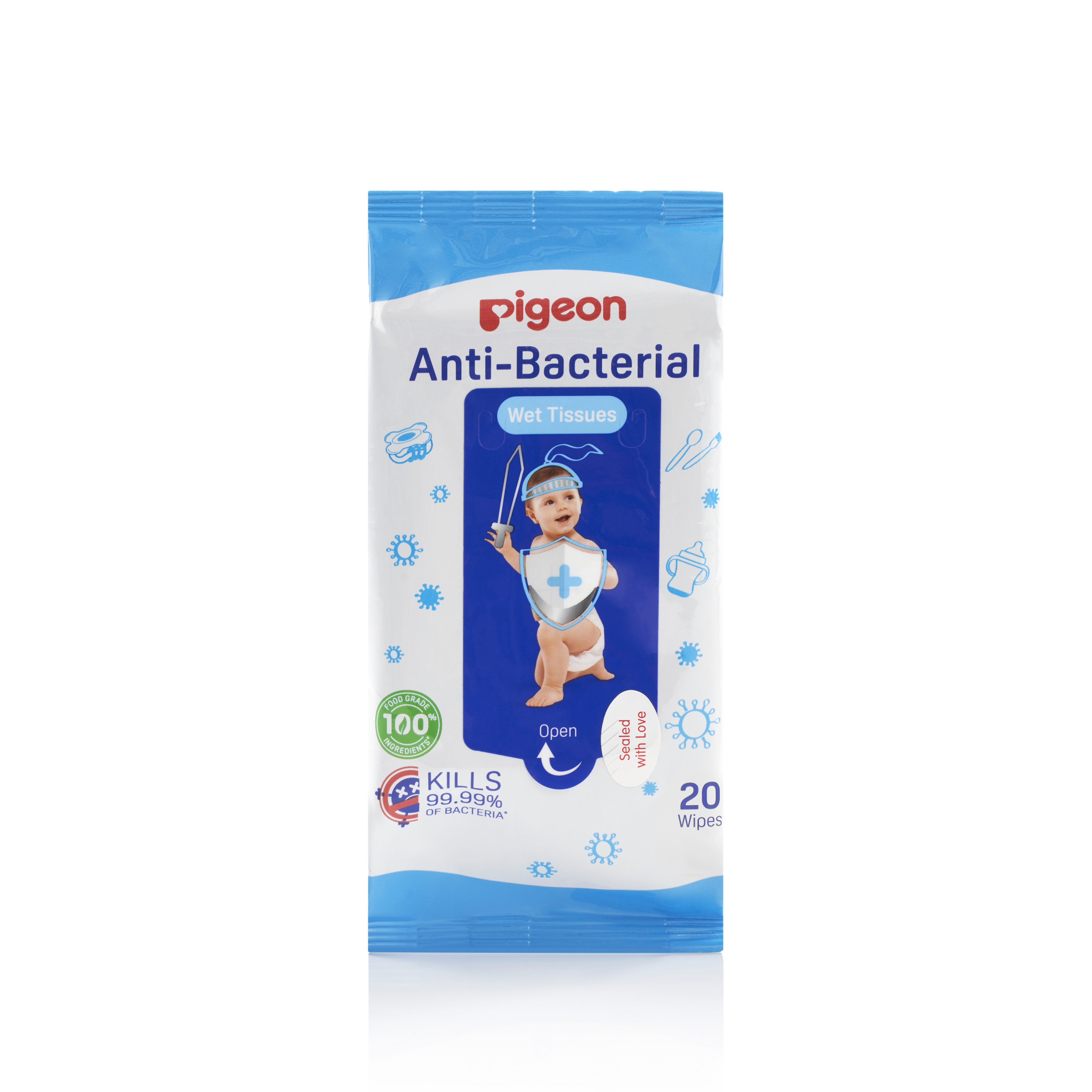 Pigeon Anti-Bacterial Wet Tissue 20S (Bundle of 4) (PG-79503)