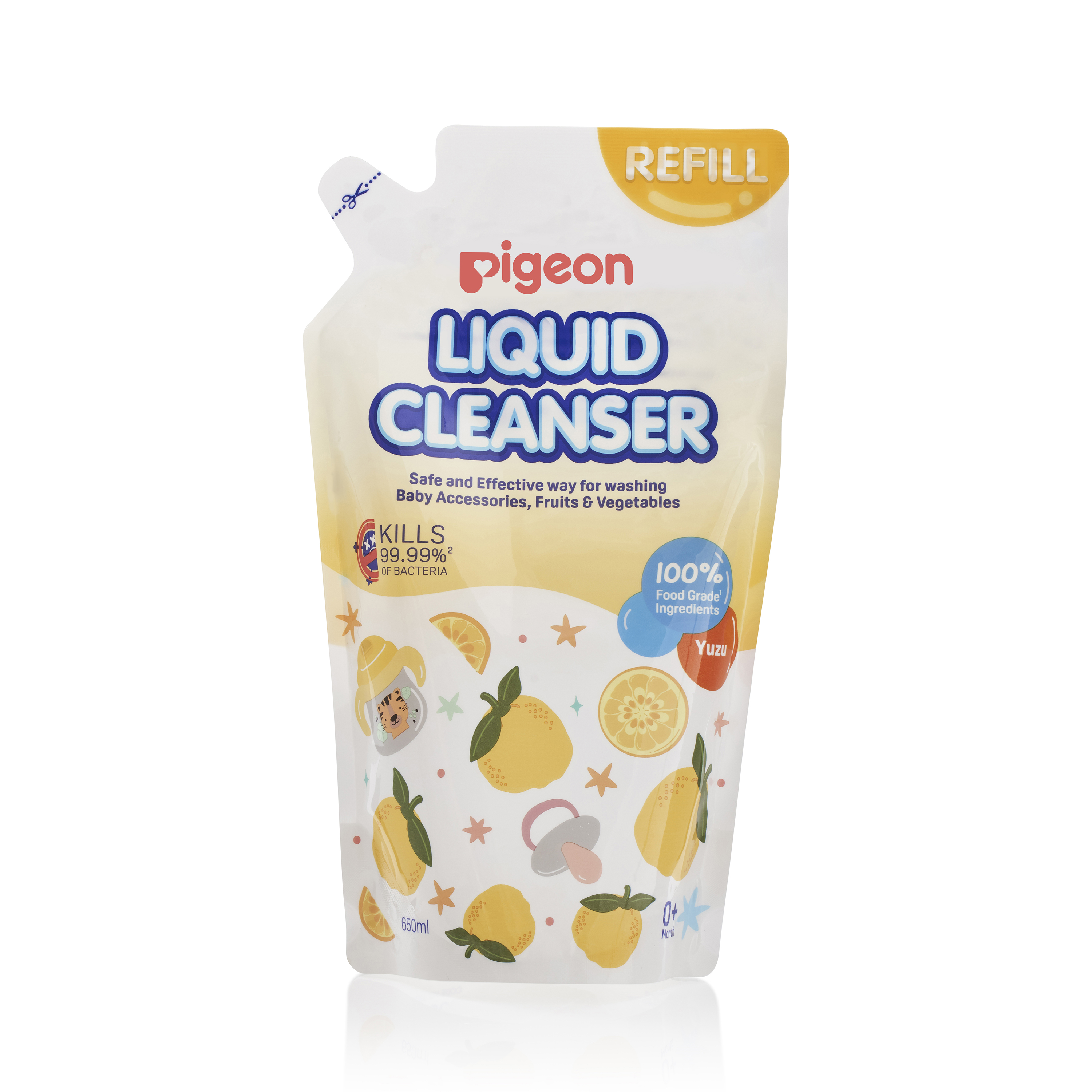Pigeon Liquid Cleanser Yuzu 650ml Refill 2 In 1  (PG-79530A)