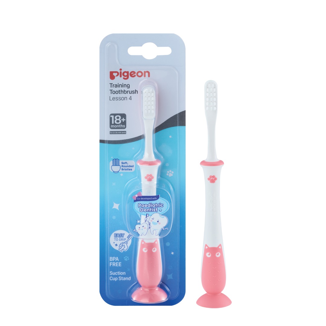 Pigeon Training Toothbrush Lesson 4 Pink (PG-79782)