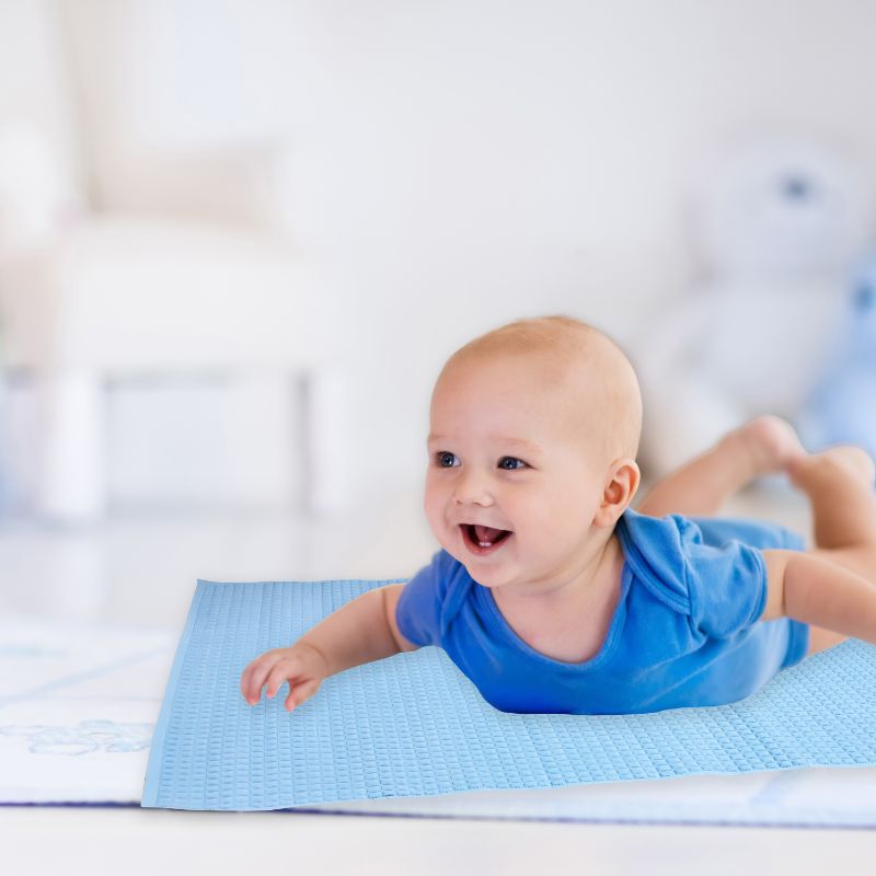 Lucky Baby Air-Filled™ Rubber Cot Sheet - Blue/Green