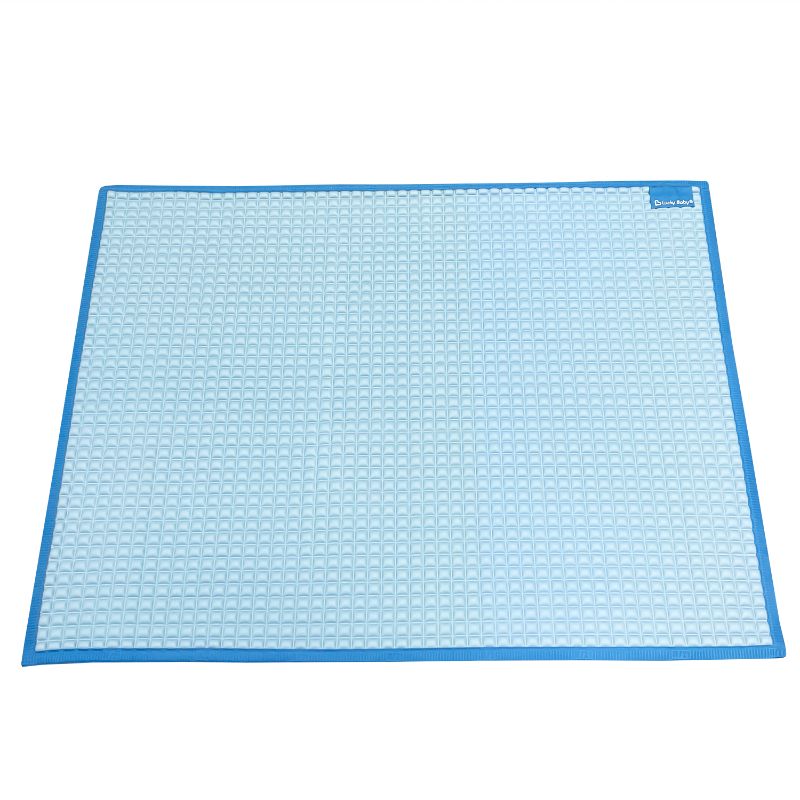 Lucky Baby Air-Filled Rubber Cot Sheet(Plain S) - Blue 45x60cm