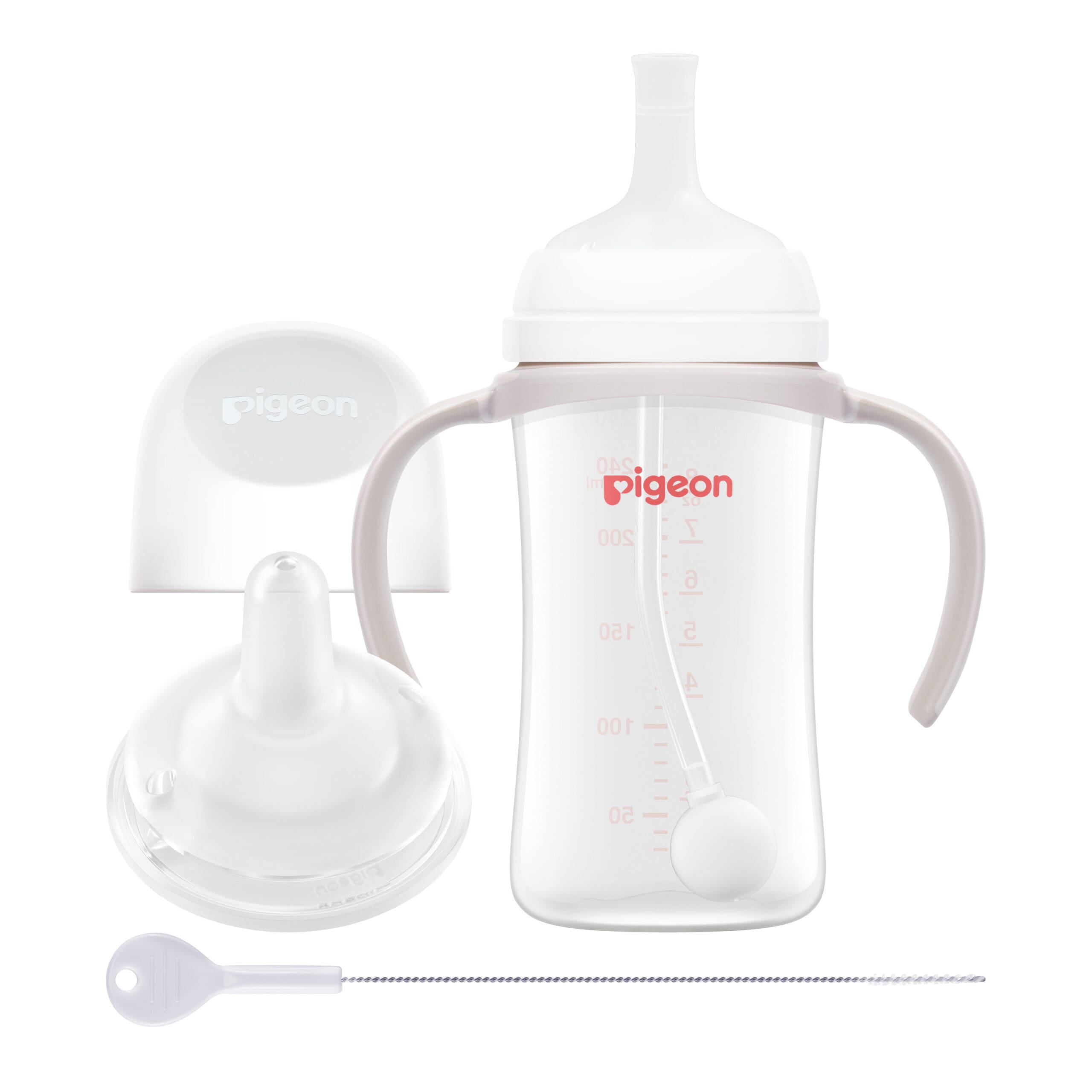 Pigeon 2-Step Straw Bottle Set PP 240ml Logo (PG-81299)