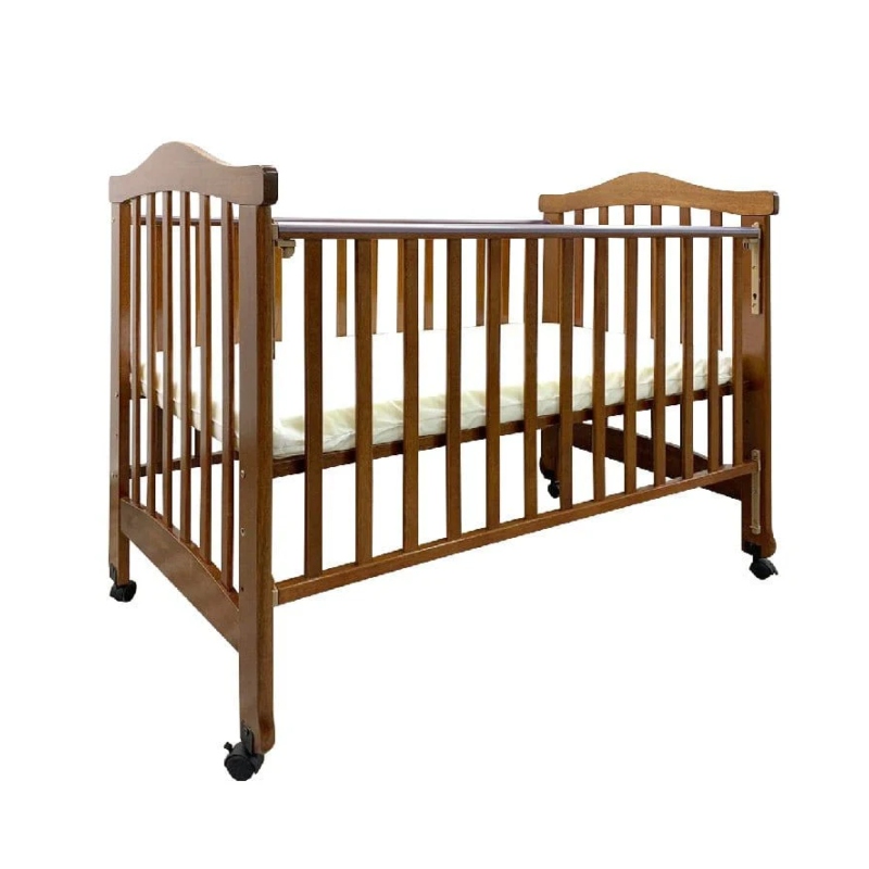 Picket & Rail 6-in-1 Solid Wood Baby Cot with Drop Side Gate 872