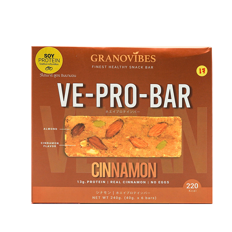 Granovibes Whey-Pro-Bar (Cinnamon) - 40g x 6