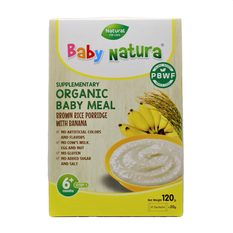 Baby Natura Brown Rice Porridge with Banana - 120g (20gx6)