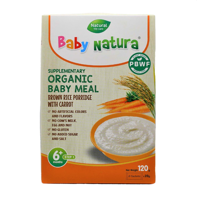 Baby Natura Brown Rice Porridge with Carrot - 120g (20gx6)