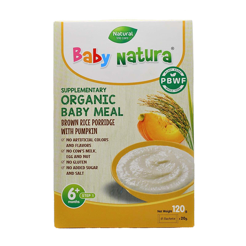 Baby Natura Brown Rice Porridge with Pumpkin - 120g (20gx6)