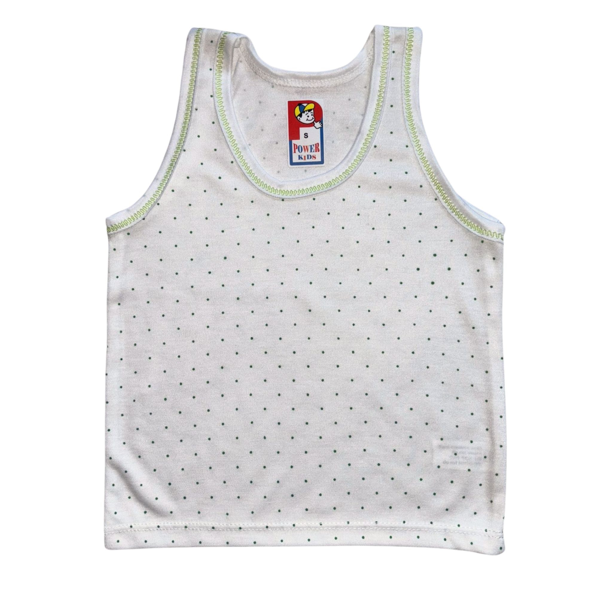 Power Kids Polka Dot Singlet - Green