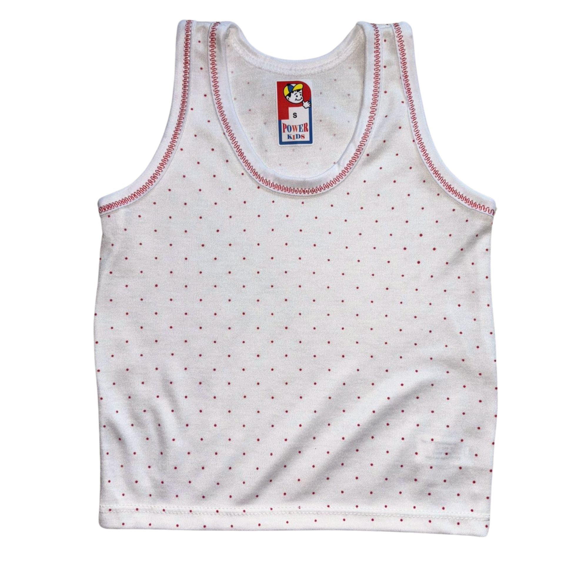 Power Kids Polka Dot Singlet - Red