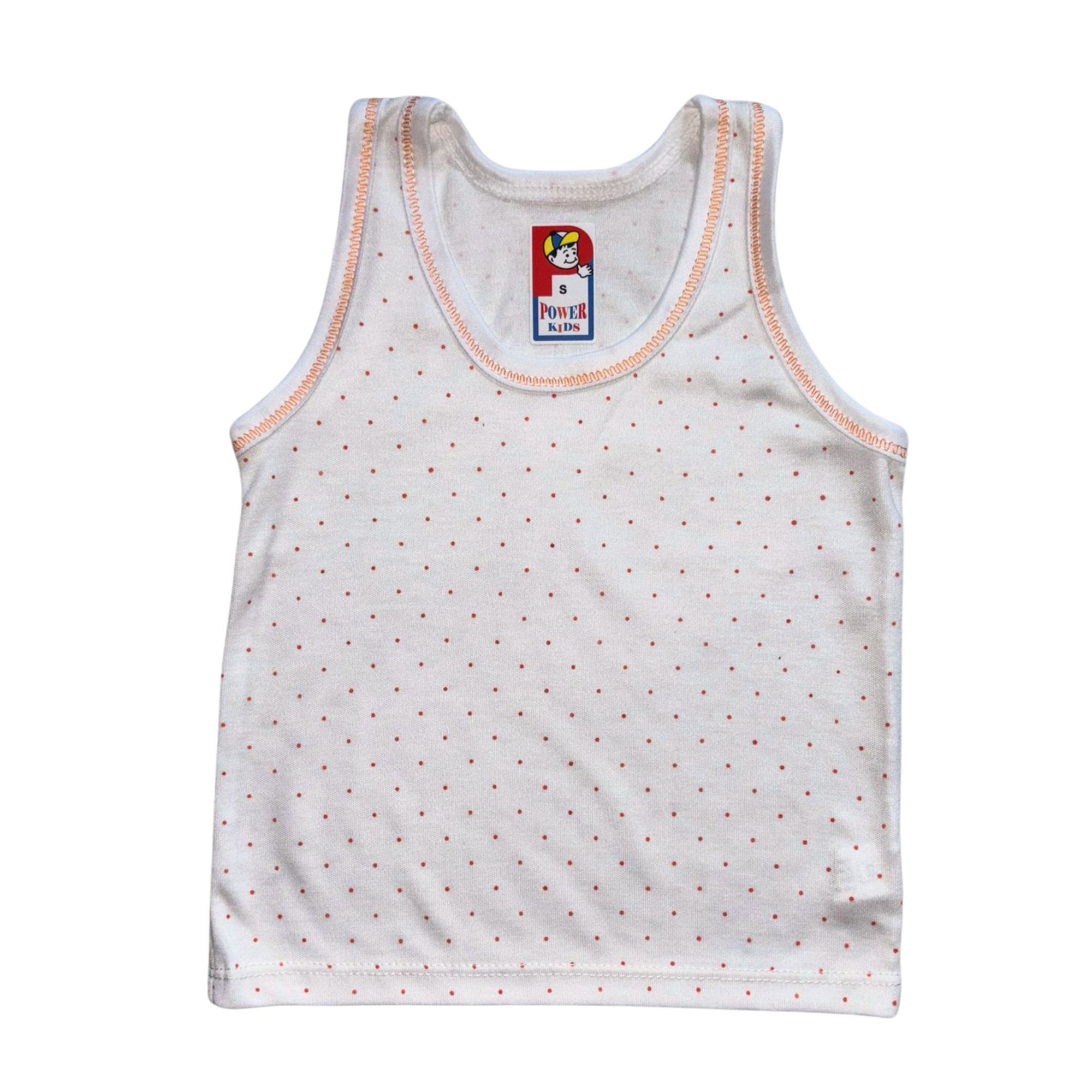 Power Kids Polka Dot Singlet - Yellow