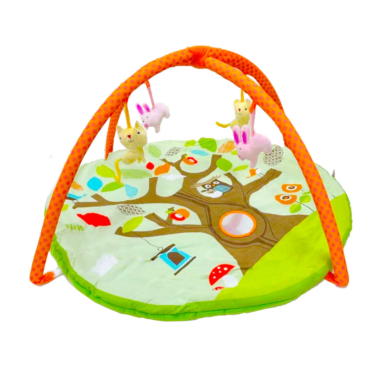 Momobebe 92X92cm Newborn 3 ways play baby playmat soft activities balanket owl 