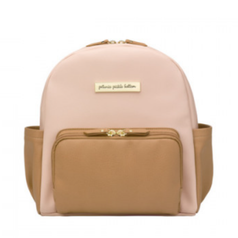 Petunia Pickle Bottom Mini Backpack - Blush/Camel Leatherette