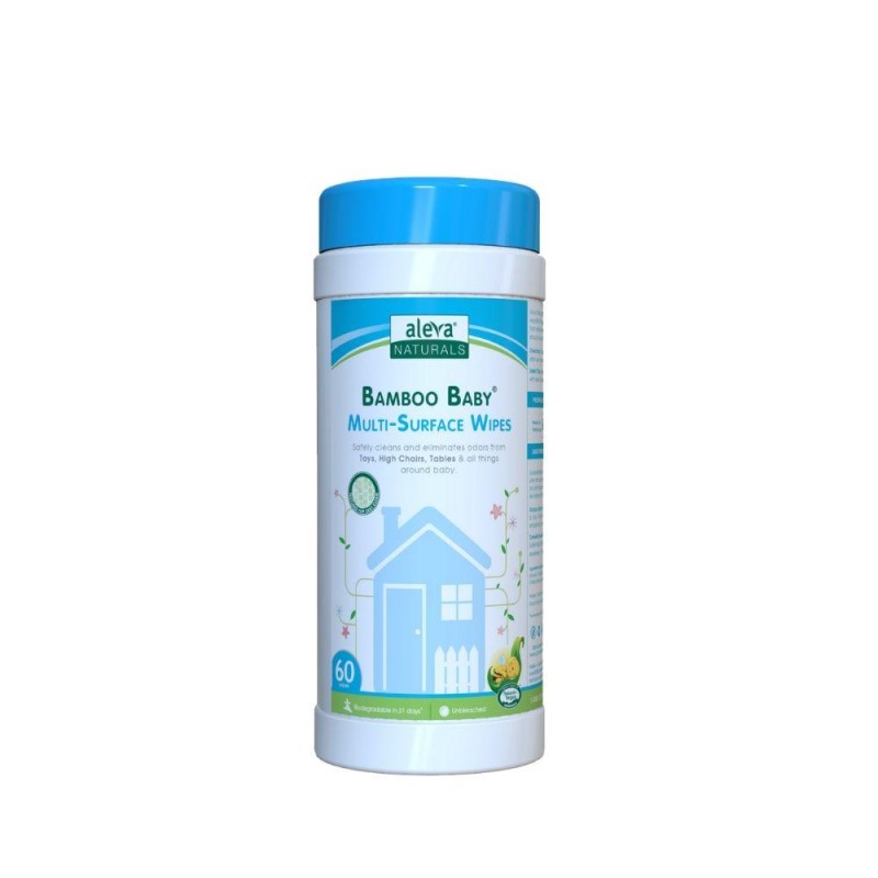 Aleva Naturals Multi-Surface Wipes (60 Sheets)