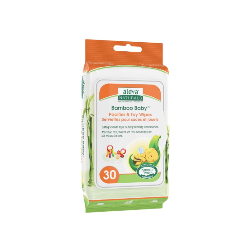 baby-fair Aleva Naturals Bamboo Baby Pacifier & Toy Wipes (30 Sheets)