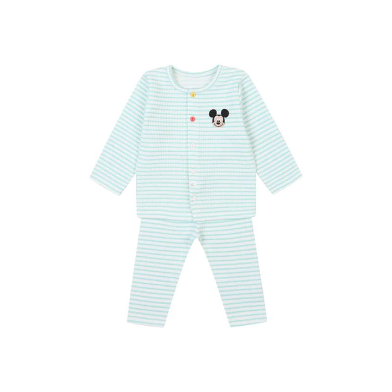 (Buy 3 Free 1) Agabang x Disney Baby Mickey Macaroon Pyjamas - Mint