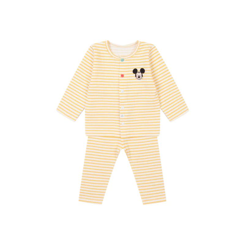(Buy 3 Free 1) Agabang x Disney Baby Mickey Macaroon Pyjamas - Yellow