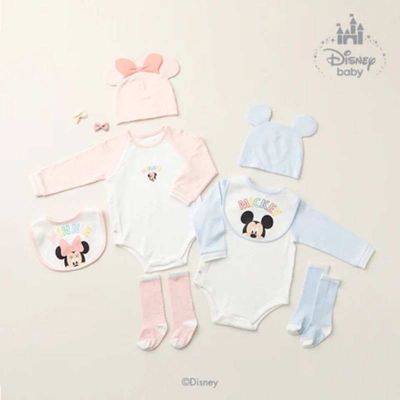 (Buy 3 Free 1) Agabang x Disney Baby Team Mickey Baby Romper 4in1 Set (6-12Months)