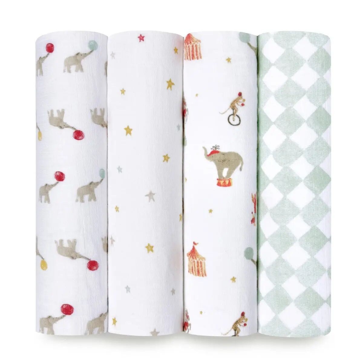 Aden + Anais Muslin Swaddle 4pk - Assorted Designs
