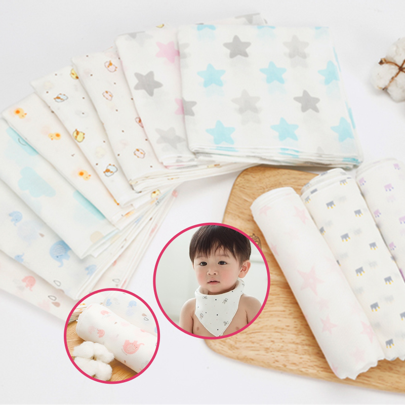 baby-fair Mooroo Cotton Handkerchief (Bundle of 9 Pcs)