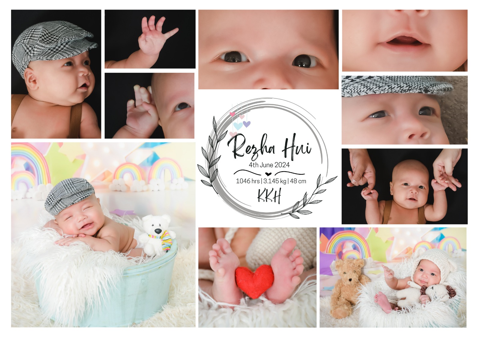 BigShot Photostudio All of Me Baby Photo Collage with frame