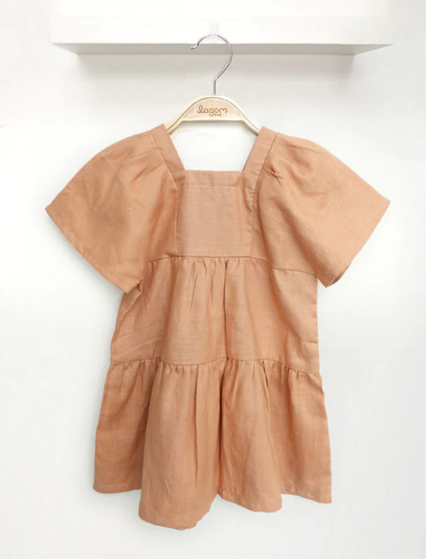 Lagom Kids Amber Puff Flutter Sleeves Girl Dress