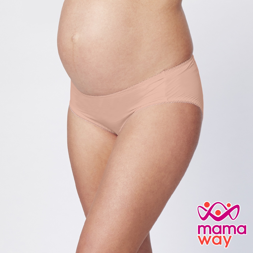 Mamaway Antibacterial Maternity Midi Briefs 2 Pack (2pcs per pack) - Pink