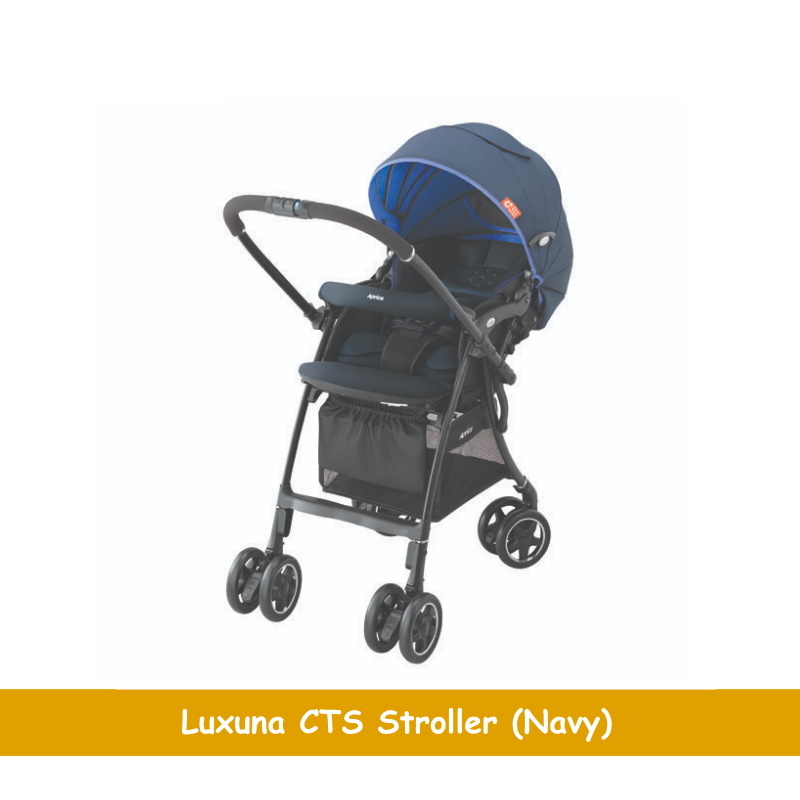 Aprica Luxuna CTS Stroller Navy + Free 1 Year Warranty