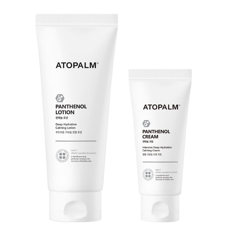 Atopalm Panthenol Lotion & Cream Bundle (For Dry/Eczema-Prone Skin)