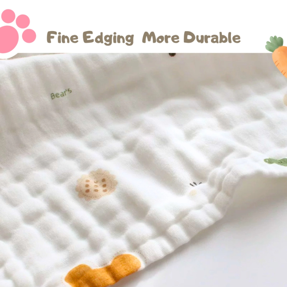 (Bundle of 3) Awibubu 6 Layer Cotton Gauze Towel
