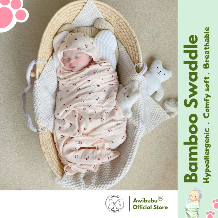 (Bundle of 2) Awibubu Ultra Soft Bamboo Swaddle