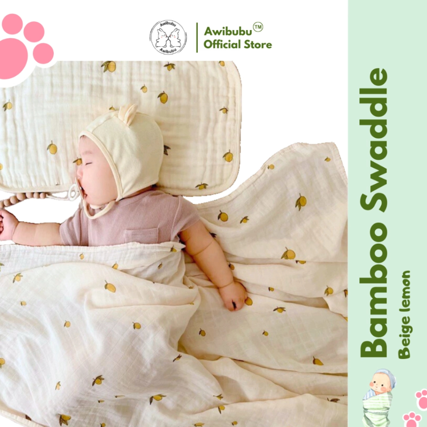 (Bundle of 2) Awibubu Ultra Soft Bamboo Swaddle