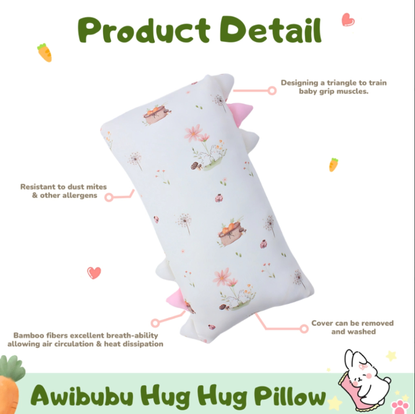 Awibubu Ultra Soft Bamboo Hugging Pillow (Random Design)