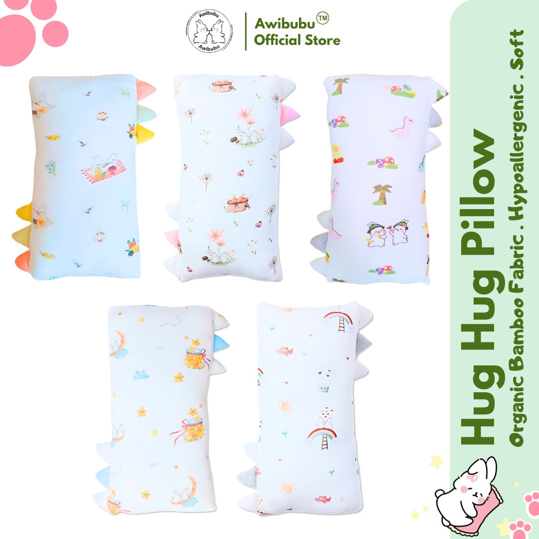 Awibubu Ultra Soft Bamboo Hugging Pillow (Random Design)