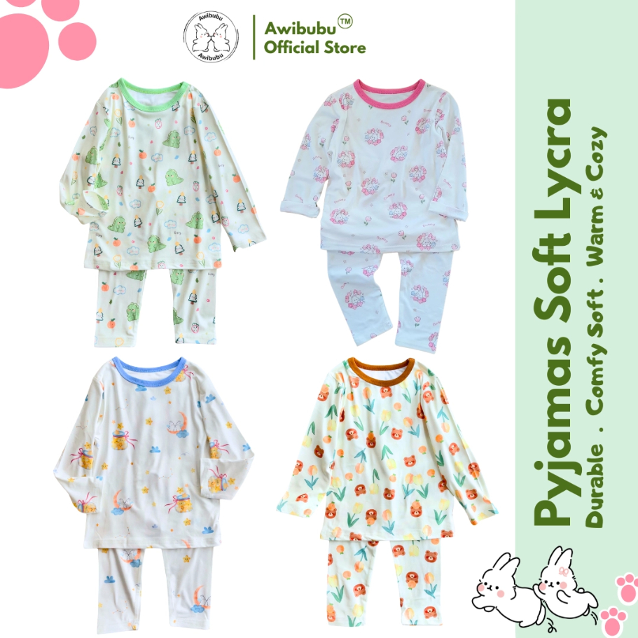 Awibubu Ultra Soft Lycra Kids Pyjamas