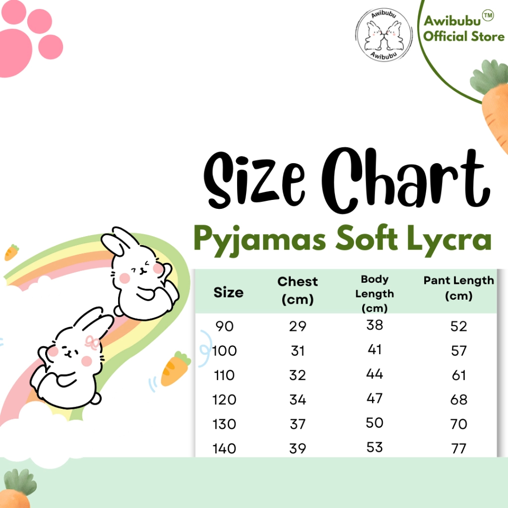 Awibubu Ultra Soft Lycra Kids Pyjamas