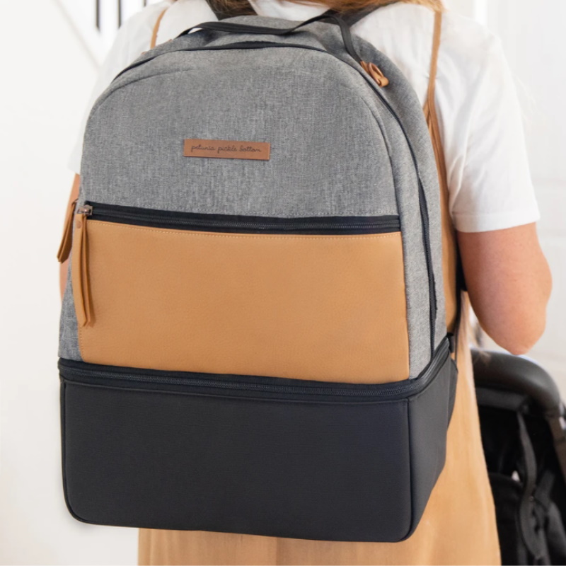 Petunia Pickle Bottom Axis Backpack - Camel/Graphite/Black