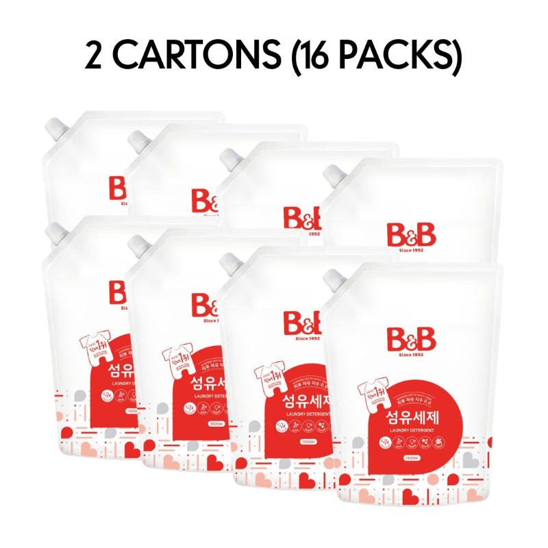 B&B B&B Fabric Detergent Refill 1500ml - 2 Cartons (16 Pack) for $150