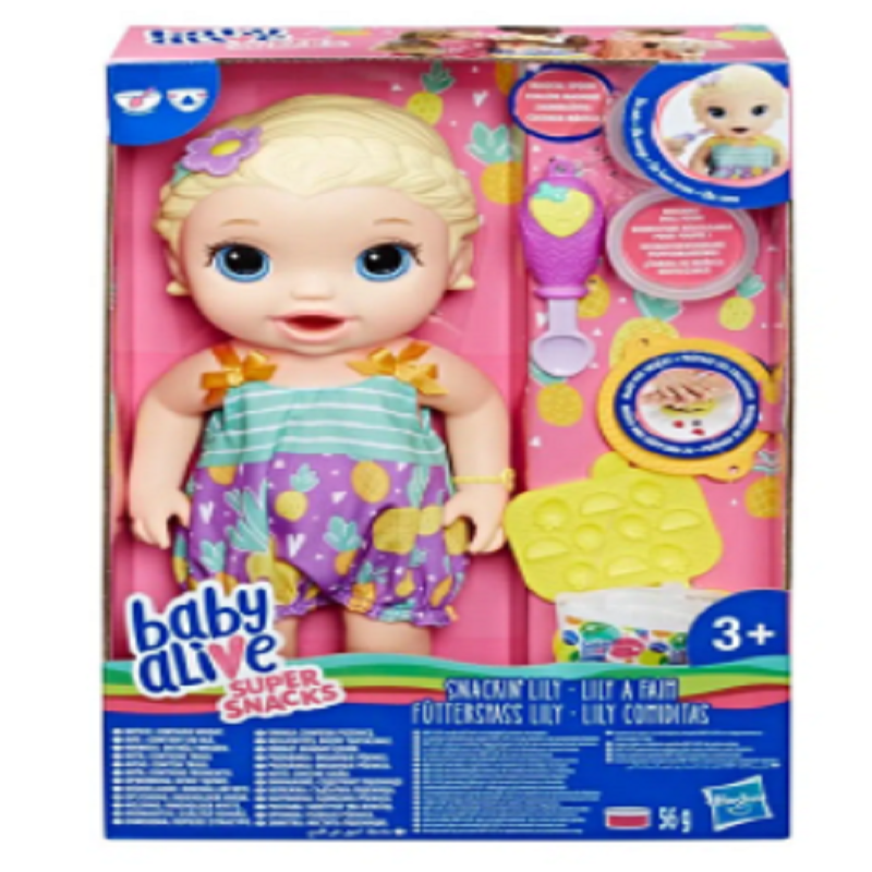 baby-fair Baby Alive Snackin Lily Blonde Hair