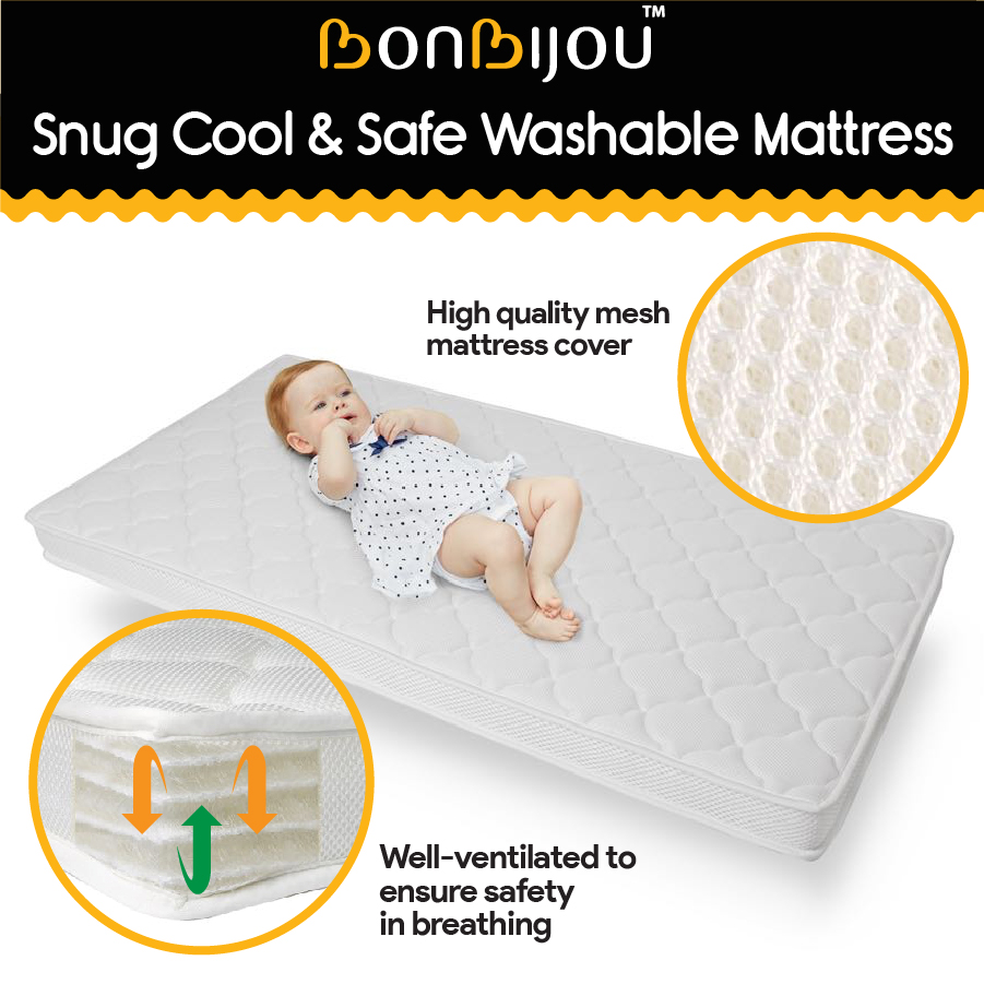 Bonbijou Snug Cool & Safe Washable Mattress