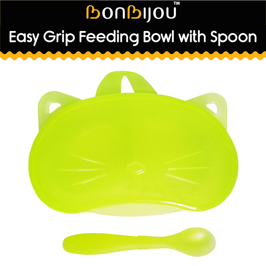Bonbijou Easy Grip Feeding Bowl with Spoon