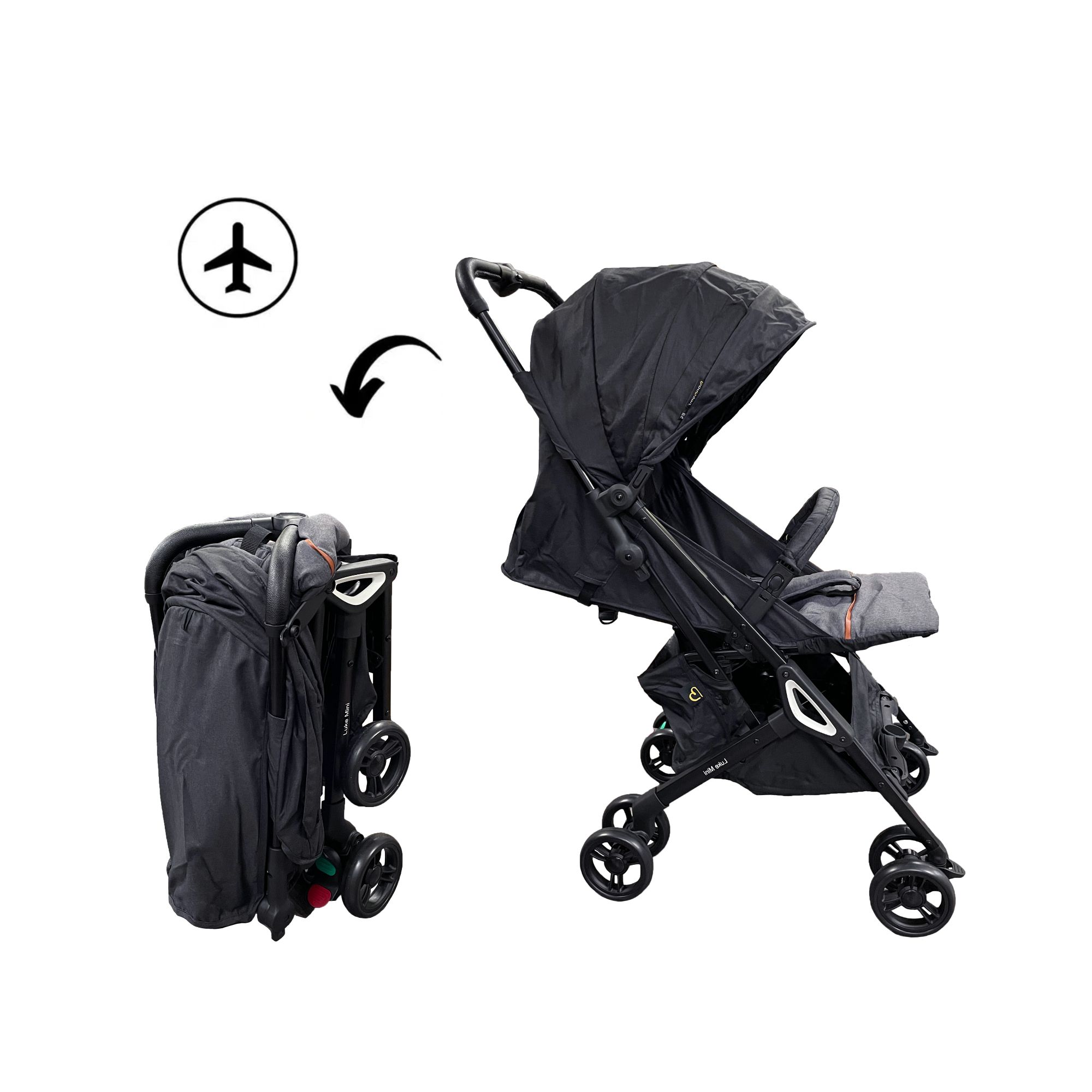 Bonbijou Luke Mini Stroller (Black)